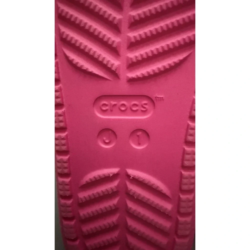 Crocs Slide Size 1 GUC for A Girl Pink See Pics For A Lil Discoloration